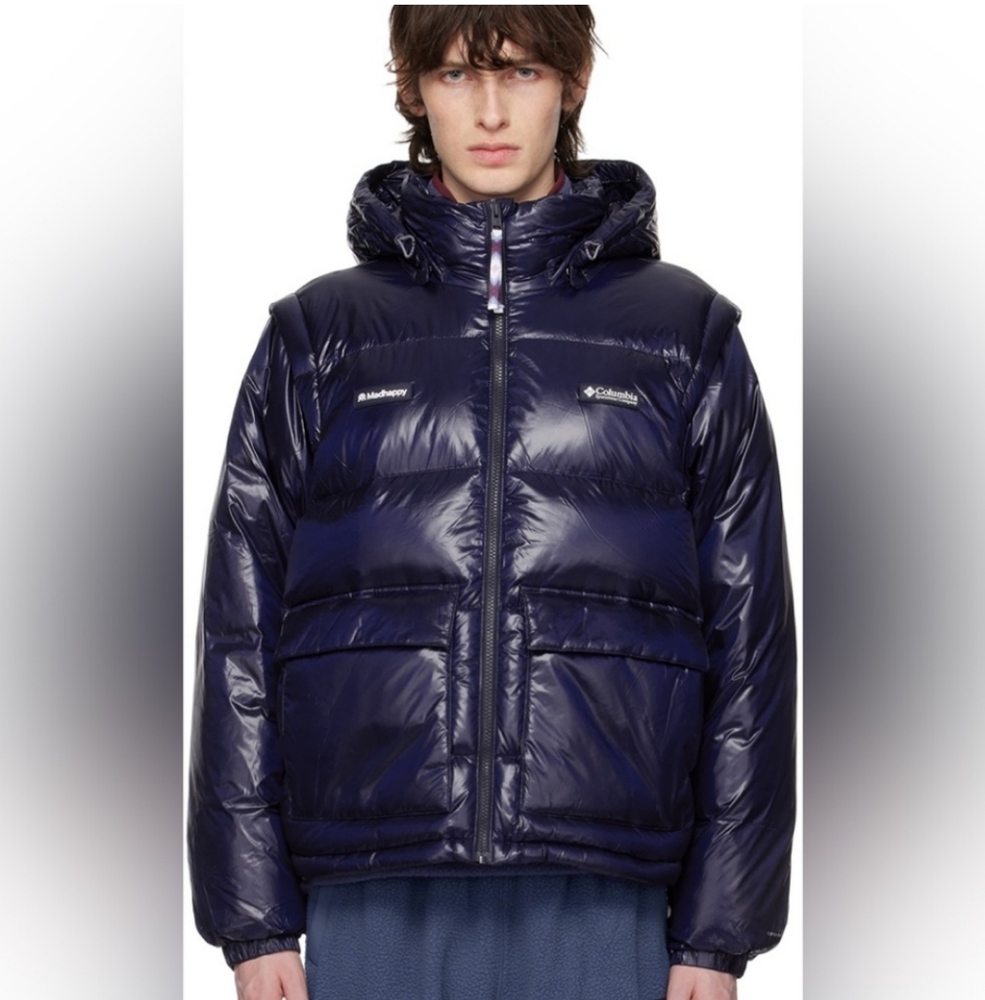 Madhappy x Columbia 2 in 1 Puffer Jacket Vest Dark Nocturnal Size Large